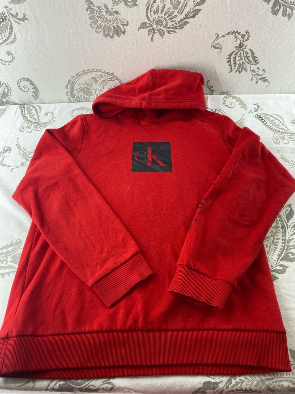 Calvin‎ Klein Men's Red and black Hoodie
